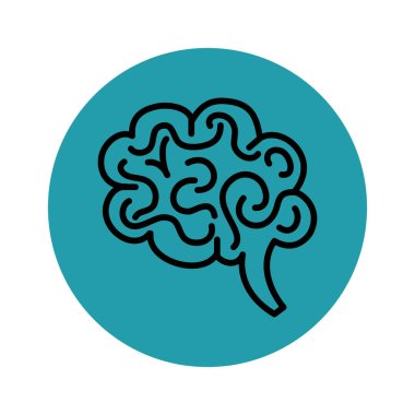 El çekilmiş beyin simgesi