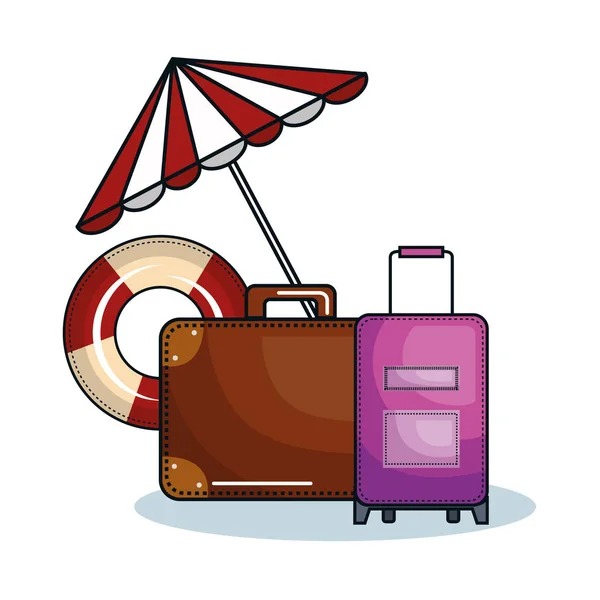 Colorful suitcase design — Stock Vector