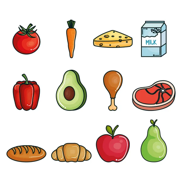 Diseño de alimentación saludable — Vector de stock