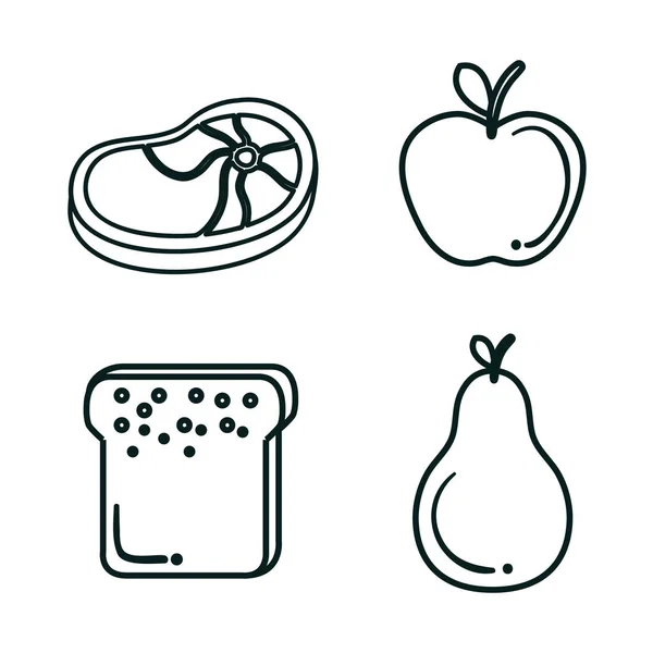 健康的な食生活デザイン — ストックベクタ