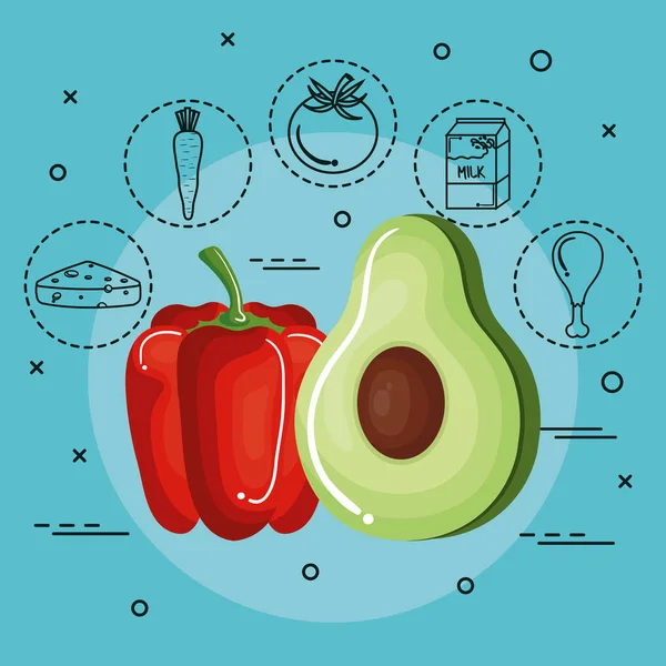 Healthy eating design — Stock Vector
