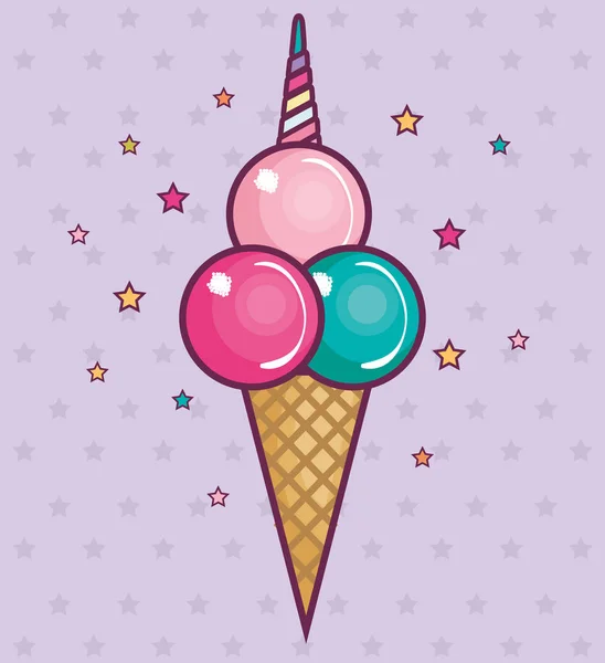Design de cone de sorvete . —  Vetores de Stock