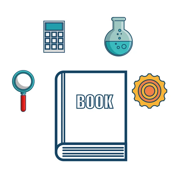 Diseño de libros de estudio — Vector de stock