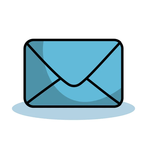 Ikona modré obálky — Stockový vektor