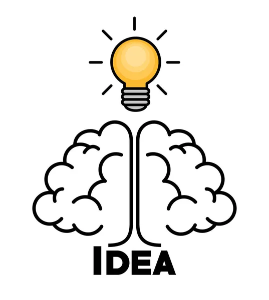 Light bulb and brain design. — Stock Vector