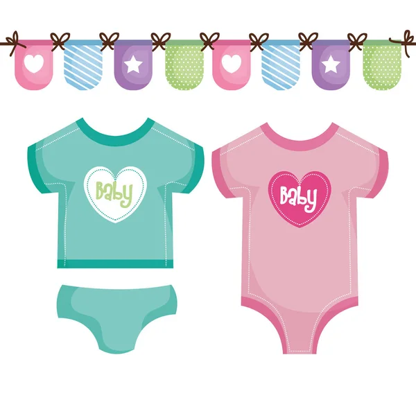 Baby design abbigliamento — Vettoriale Stock