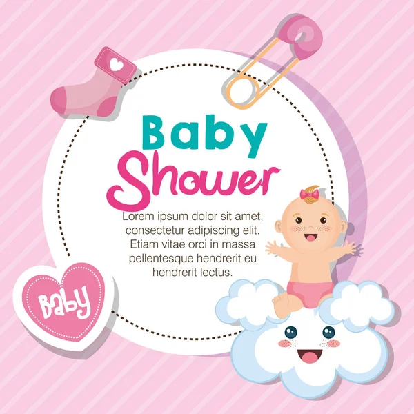 Baby shower card — Stock Vector