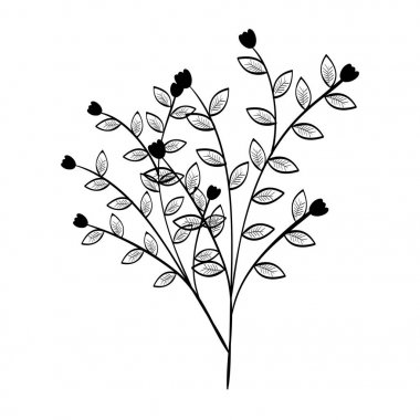 Çizilmiş çiçek tasarım.