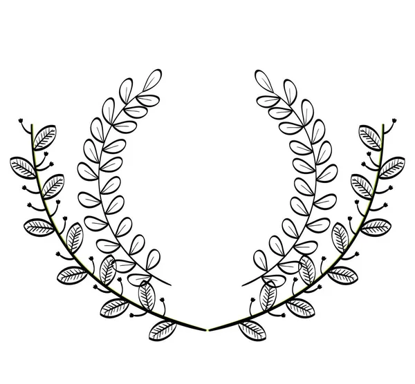 Handgezeichnetes Blätterdesign. — Stockvektor