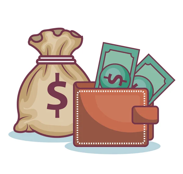 Design de objetos relacionados ao dinheiro — Vetor de Stock