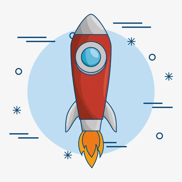 Flygande raket-ikonen — Stock vektor