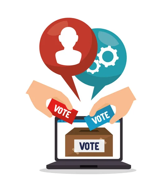 Σχεδιασμός ψηφοφορία εκλογές κινουμένων σχεδίων — Διανυσματικό Αρχείο
