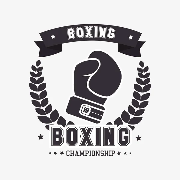 Gants de boxe punch isolé — Image vectorielle