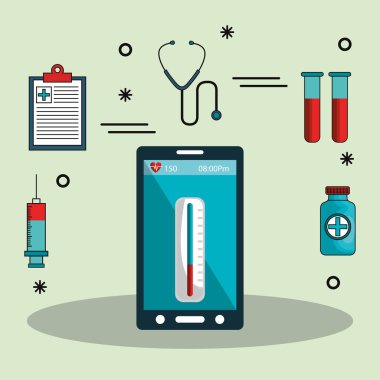 Dijital sağlık teknoloji simgesi