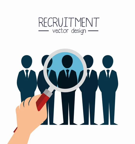 Recruitment employee hired isolated — Stock Vector