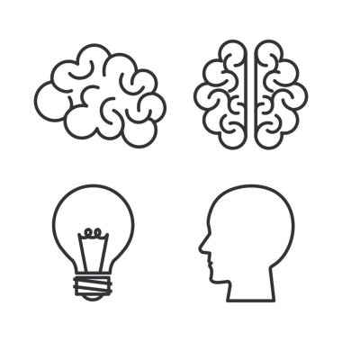 simgeler yaratıcı bir fikir strateji koleksiyonu ayarla