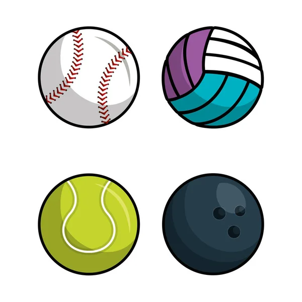 Спортивні м'ячі ізольовані значок — стоковий вектор
