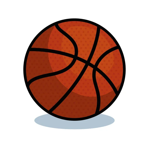 Pelota de baloncesto deporte aislado icono — Vector de stock