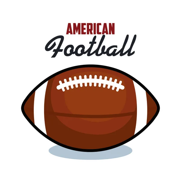 American football sport ball isolated icon — Stock Vector