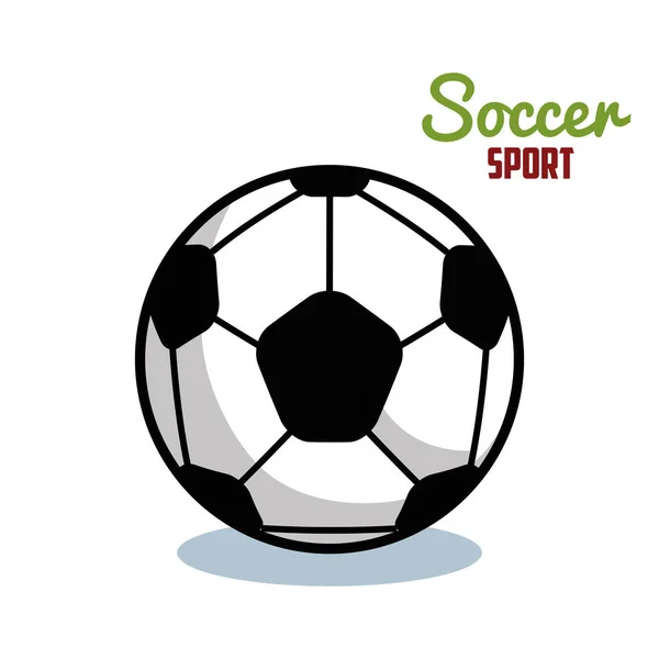 Fútbol deporte pelota aislado icono — Vector de stock