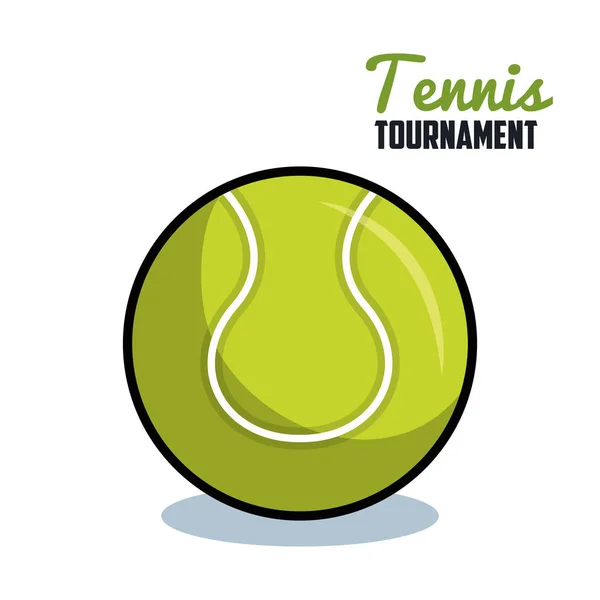 Tennis sport palla isolato icona — Vettoriale Stock