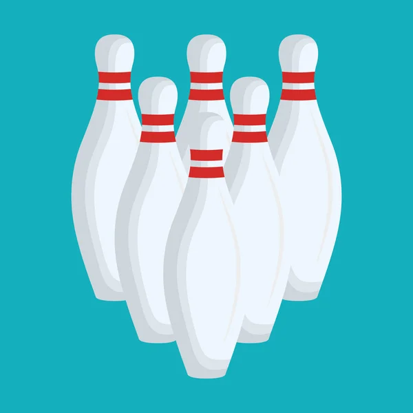 Bowling sport apparatuur pictogram — Stockvector