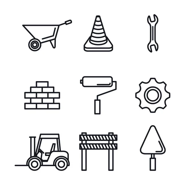 Sous équipement de construction outils dur — Image vectorielle