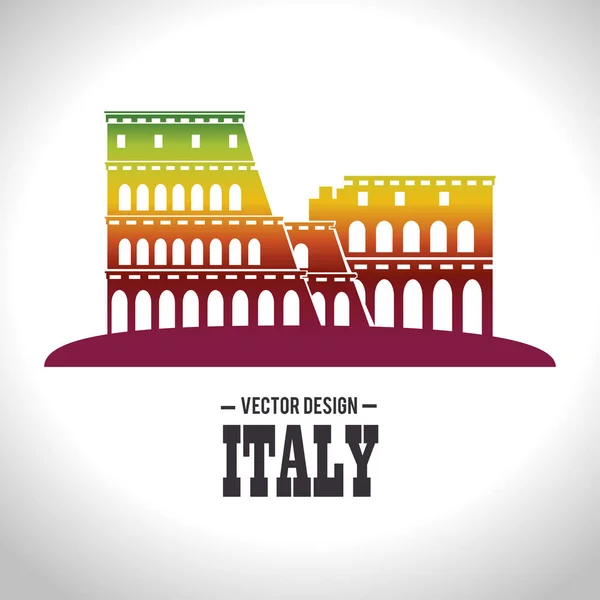 Mimari İtalyan Kültür izole — Stok Vektör