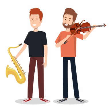 müzisyenler ve müzik aletleri eğlence konseri
