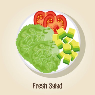 taze salata sağlıklı gıda ile çanak