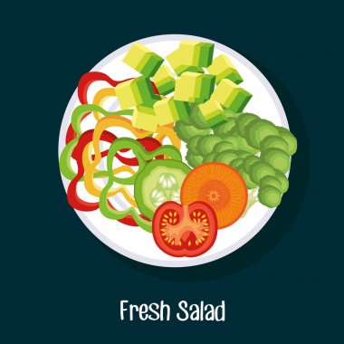 taze salata sağlıklı gıda ile çanak