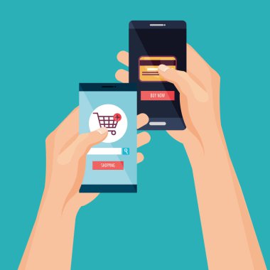 e-ticaret uygulaması ile Smartphone