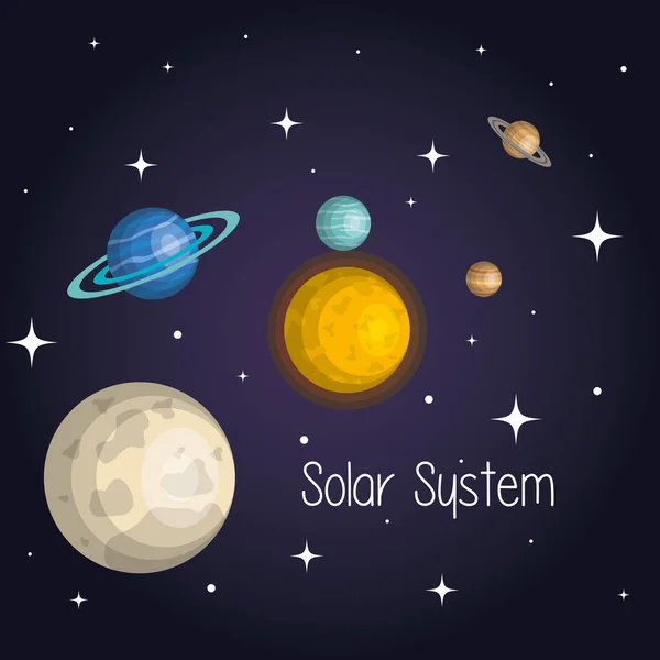 태양계 공간 점성술의 행성 — 스톡 벡터