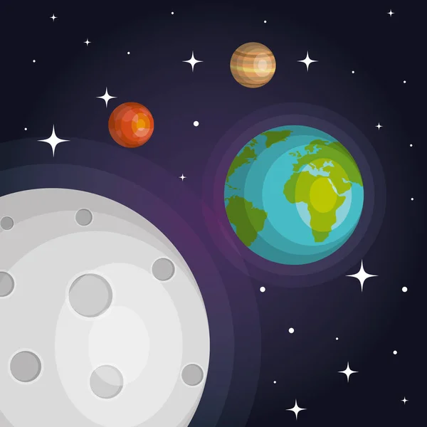 Güneş sistemi alanı Astroloji gezegenler — Stok Vektör