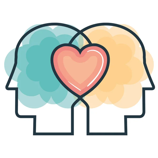 Perfil creativo y cerebro — Vector de stock