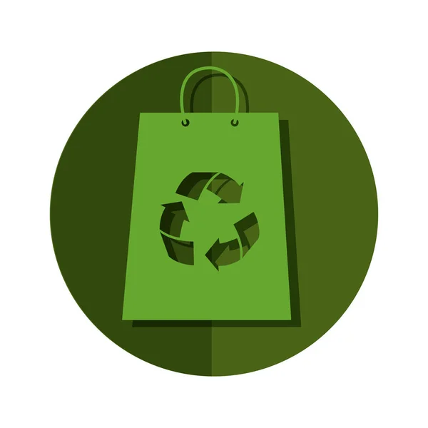 Torba na zakupy z symbolem recyklingu — Wektor stockowy