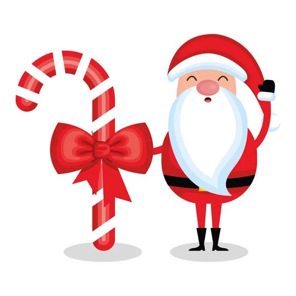 Frohe Weihnachten Weihnachtsmann Cartoon Geschenk Box Vektor Illustration — Stockvektor