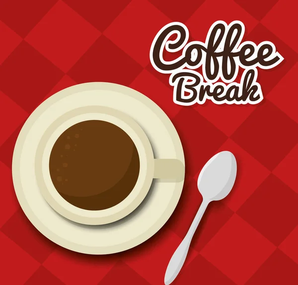 Delicioso café break design —  Vetores de Stock