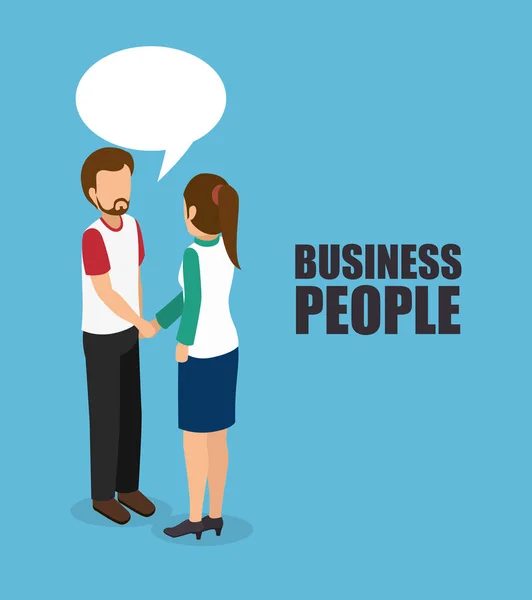 Bubusiness people isométrie design — Image vectorielle