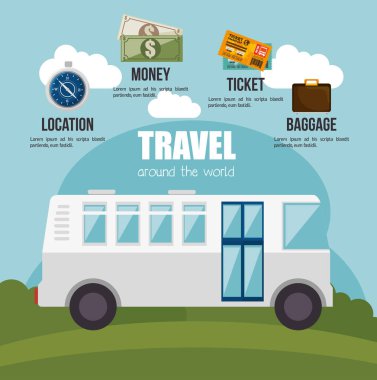 Seyahat Infographic tasarım 