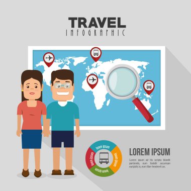 Seyahat Infographic tasarım 