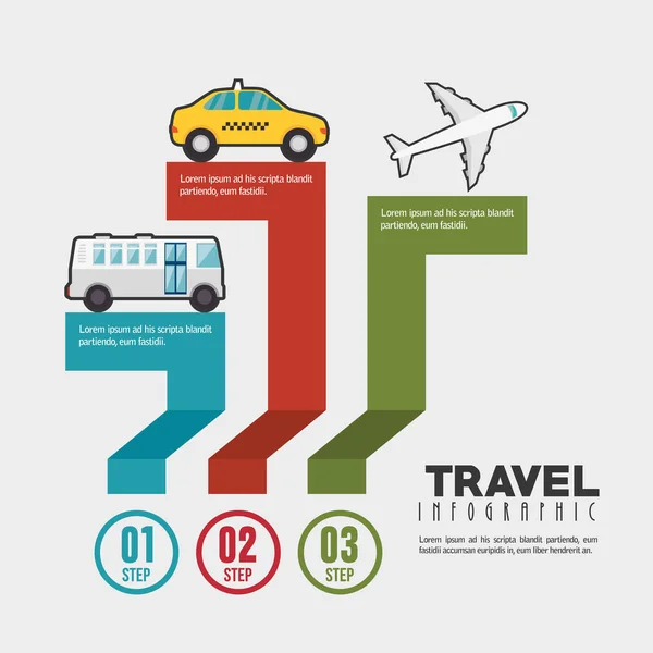 Design infografico di viaggio — Vettoriale Stock