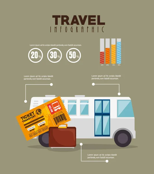 Design de infográfico de viagem — Vetor de Stock