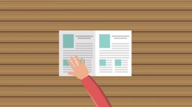 el kitap okuyarak bir sayfa döndürülür