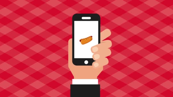 Fast food online — Stok video