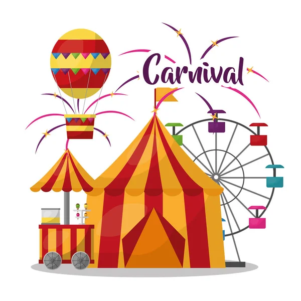 Festival de feira de carnaval — Vetor de Stock