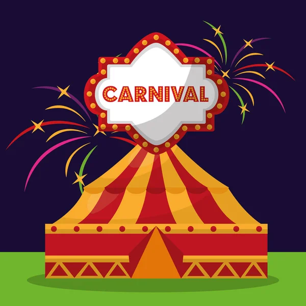 Fête foraine de carnaval — Image vectorielle