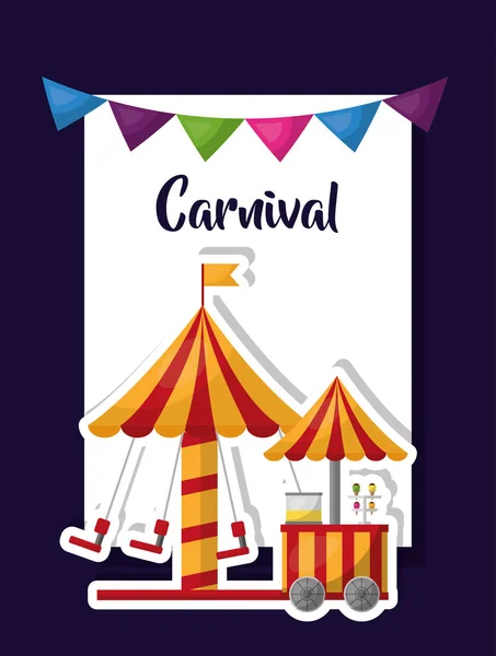 Festival de feira de carnaval — Vetor de Stock
