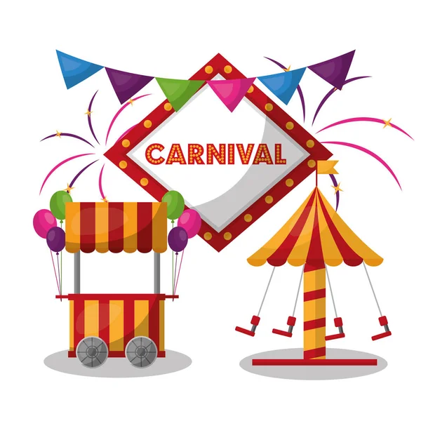 Festival de feria de carnaval — Vector de stock