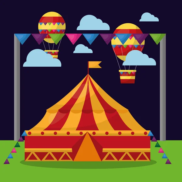 Festival de feria de carnaval — Vector de stock